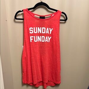 Red 'Sunday Funday' Women's Tank Top